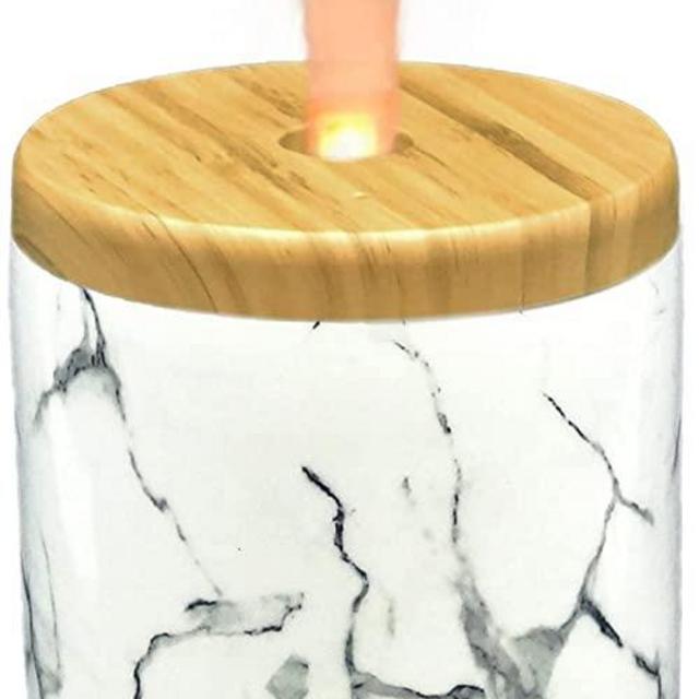 CANDYL 2-in-1 Essential Oil Aroma Diffuser & Flameless Candle w/ Ceramic Jar & Rechargeable Battery