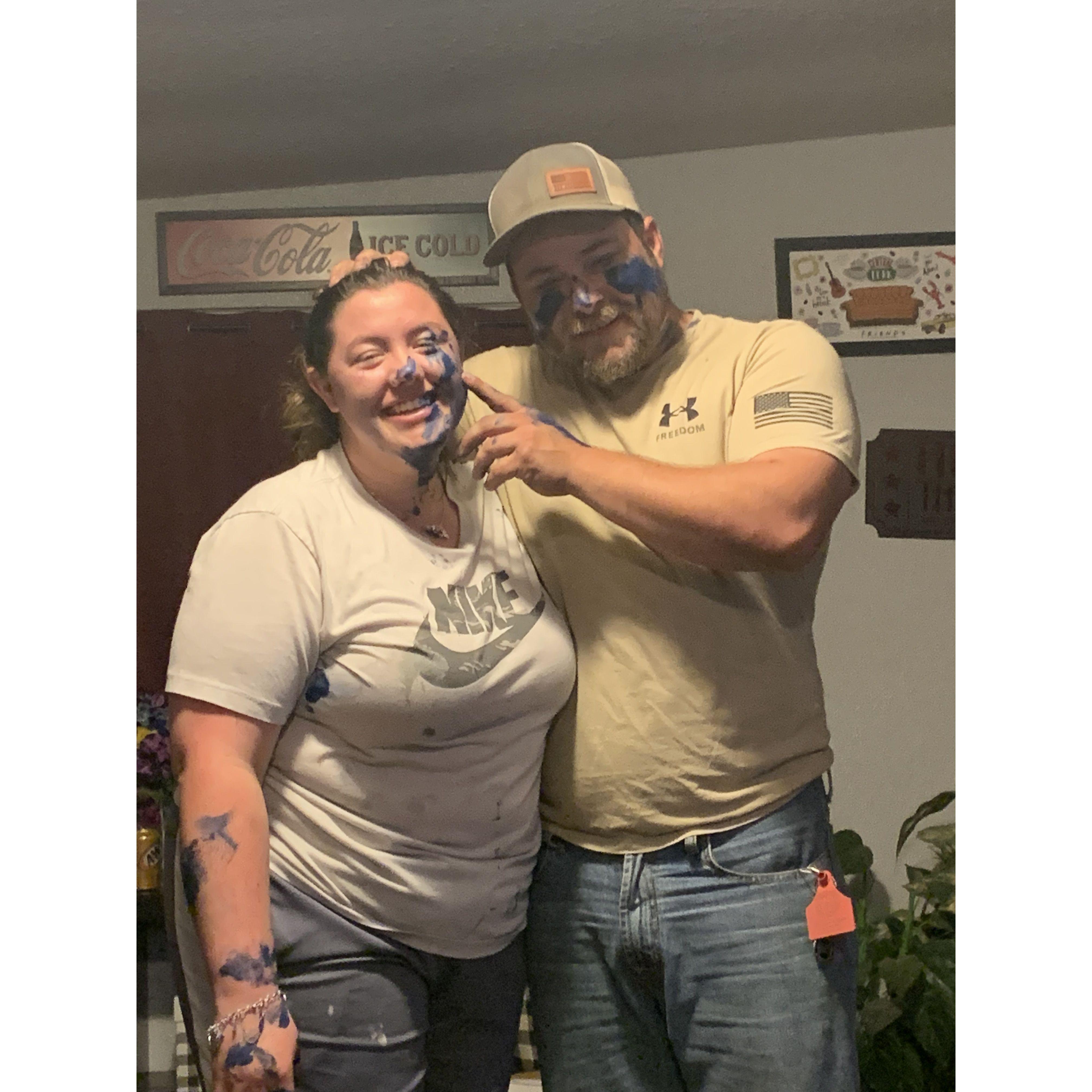 He started a paint war! I knew then that I was head over heels in love with him!