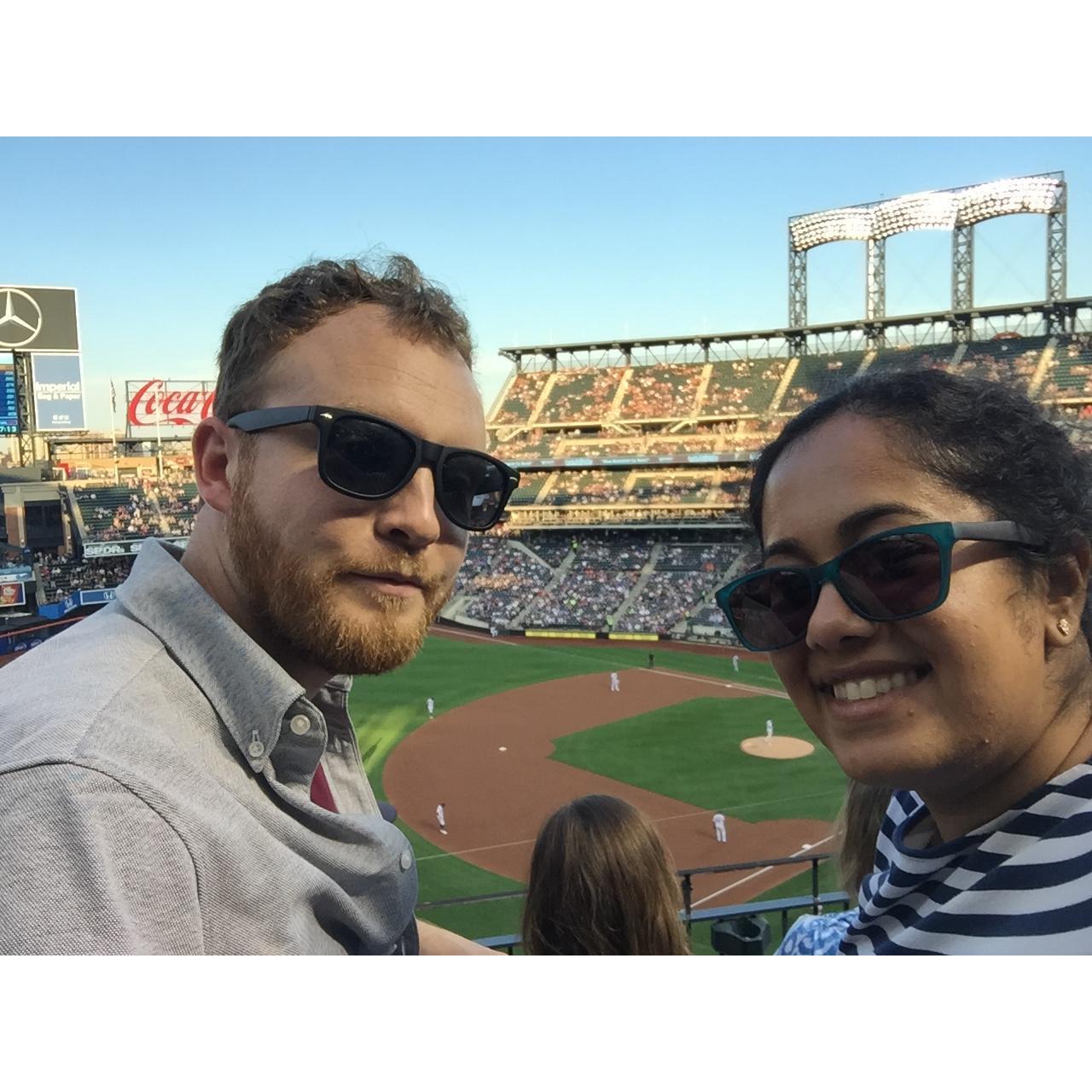 Ben and Misha's first ever baseball game, 2017