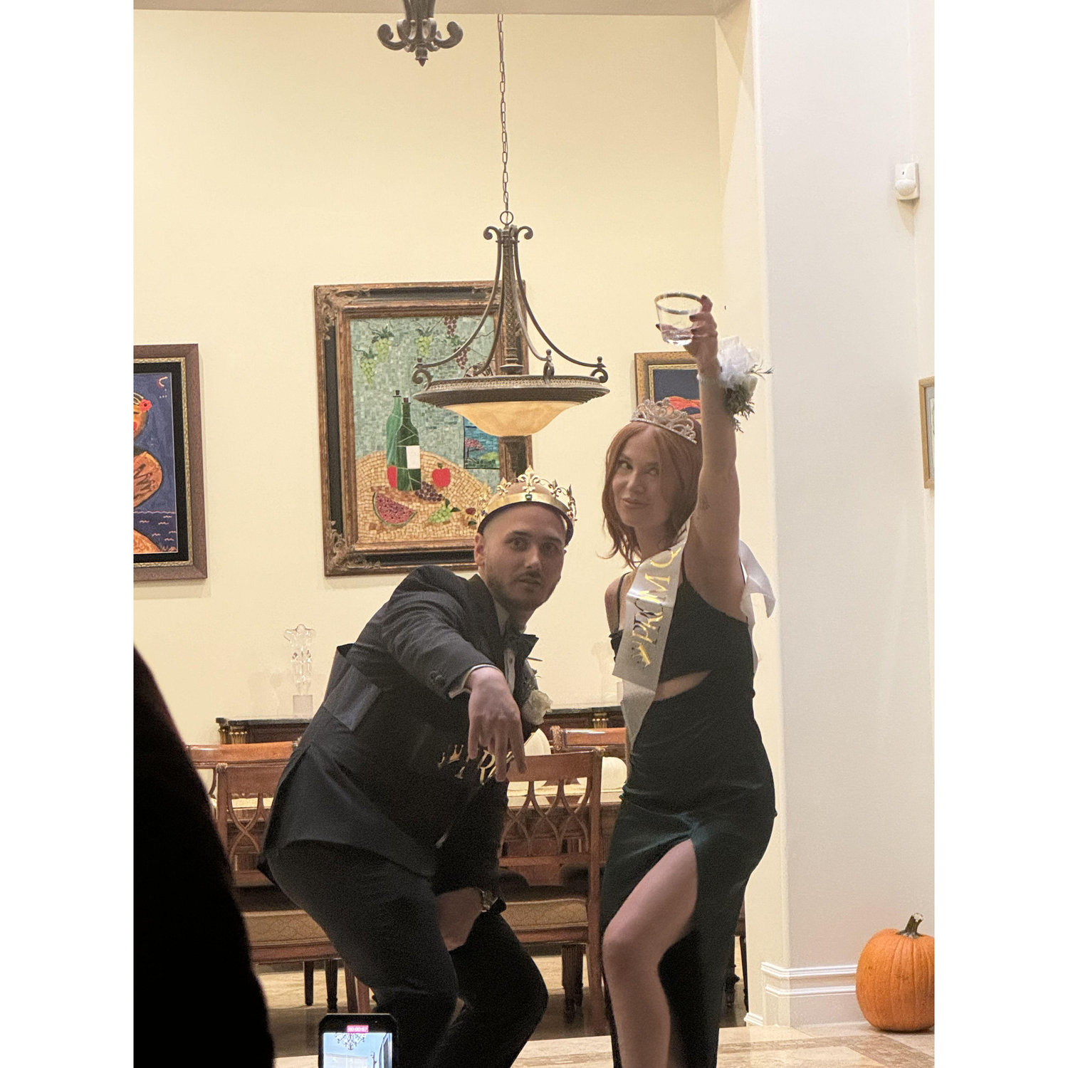 When Daniel and Emily "won" prom king and queen at her 30th birthday celebration