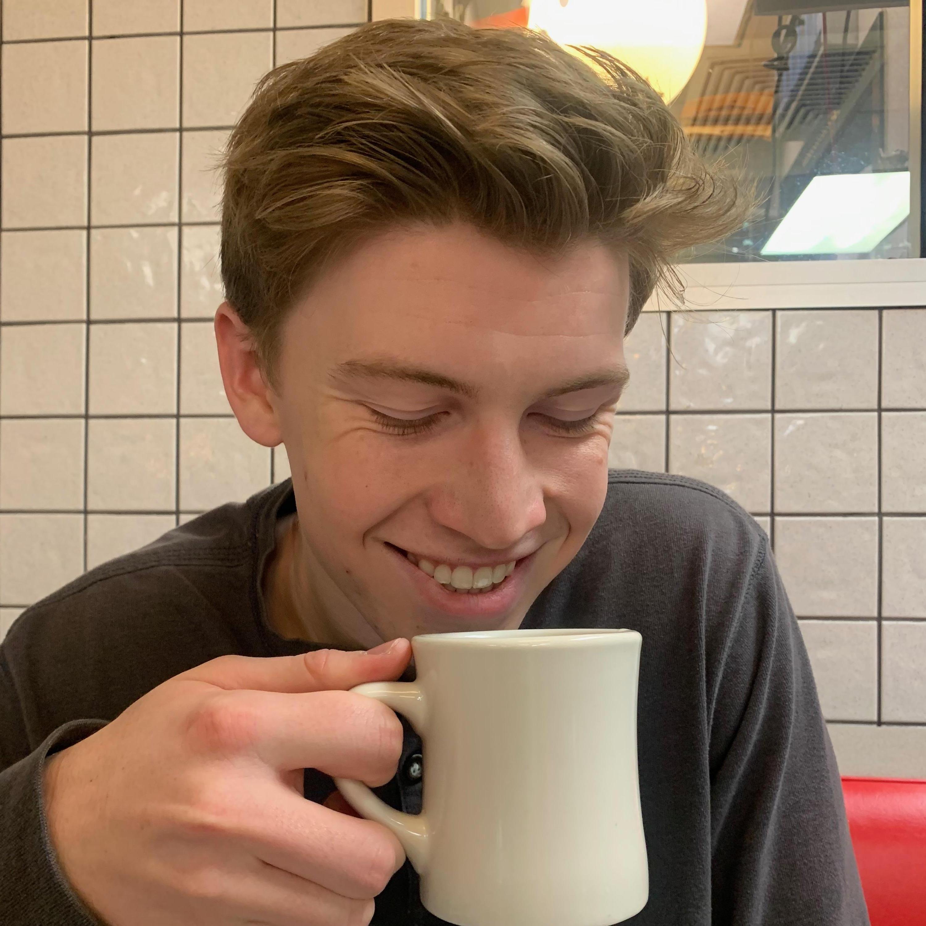 My handsome date! My favorite dates are our breakfast dates!