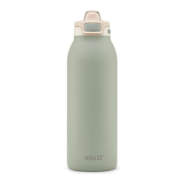 Ello Pop & Fill Stainless Steel Water Bottle with Quick Fill Technology, Double Walled Vacuum Insulated Metal, Leak Proof Locking Lid, Sip & Chug, BPA Free, Holiday Gift for Him Her, 22oz, 32oz, 40oz