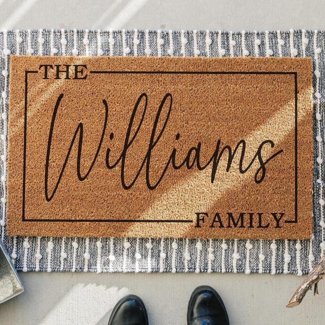 Custom Doormat, Personalized Door Mat, Custom Welcome Mat, Housewarming Gift, Realtor Closing Gift, Outdoor Hosting, Front Porch Decor