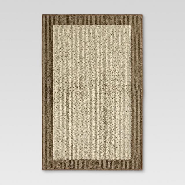 2'6"X3'10" Madison Border Washable Accent Rug Tan - Threshold™