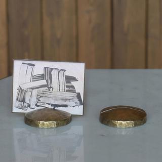Chiseled Disk Place Card Holder, Set of 4