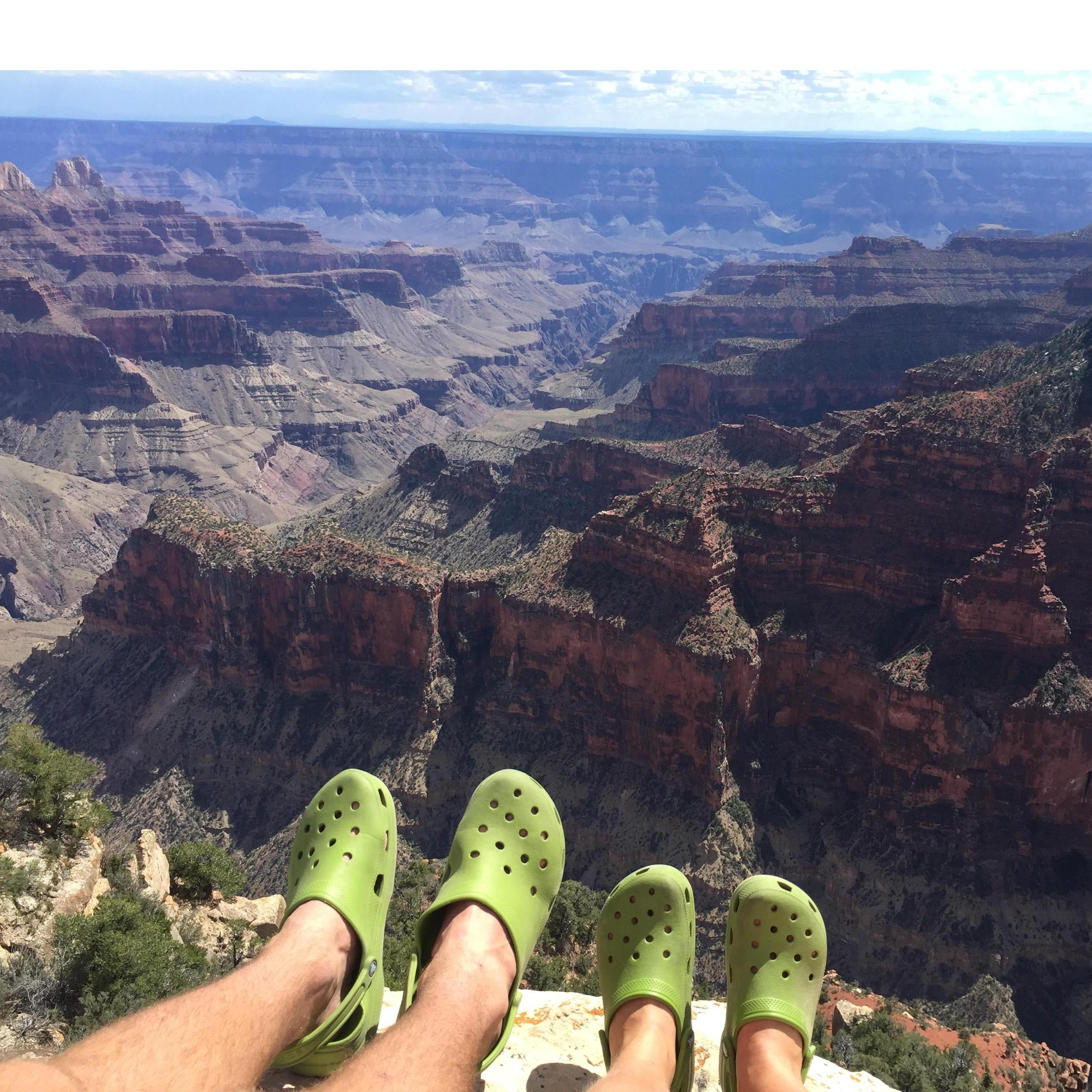 matching crocs at the Grand Canyon