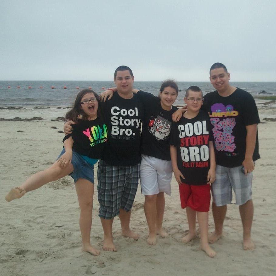 This really is a cool story - Caitlin, Tyler, Kayla, Kevin, & Antonio on a beach in Florida