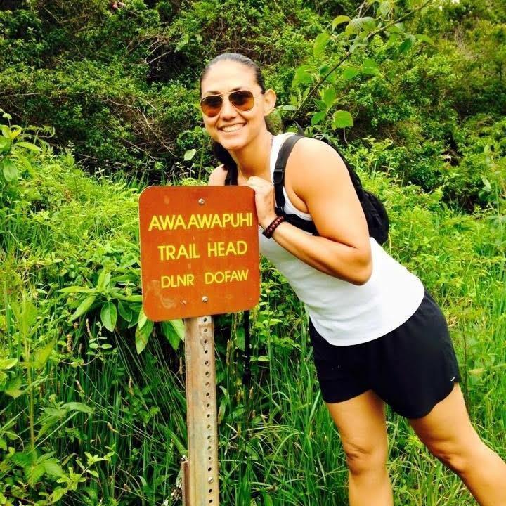 Hiking is a must when she's home!