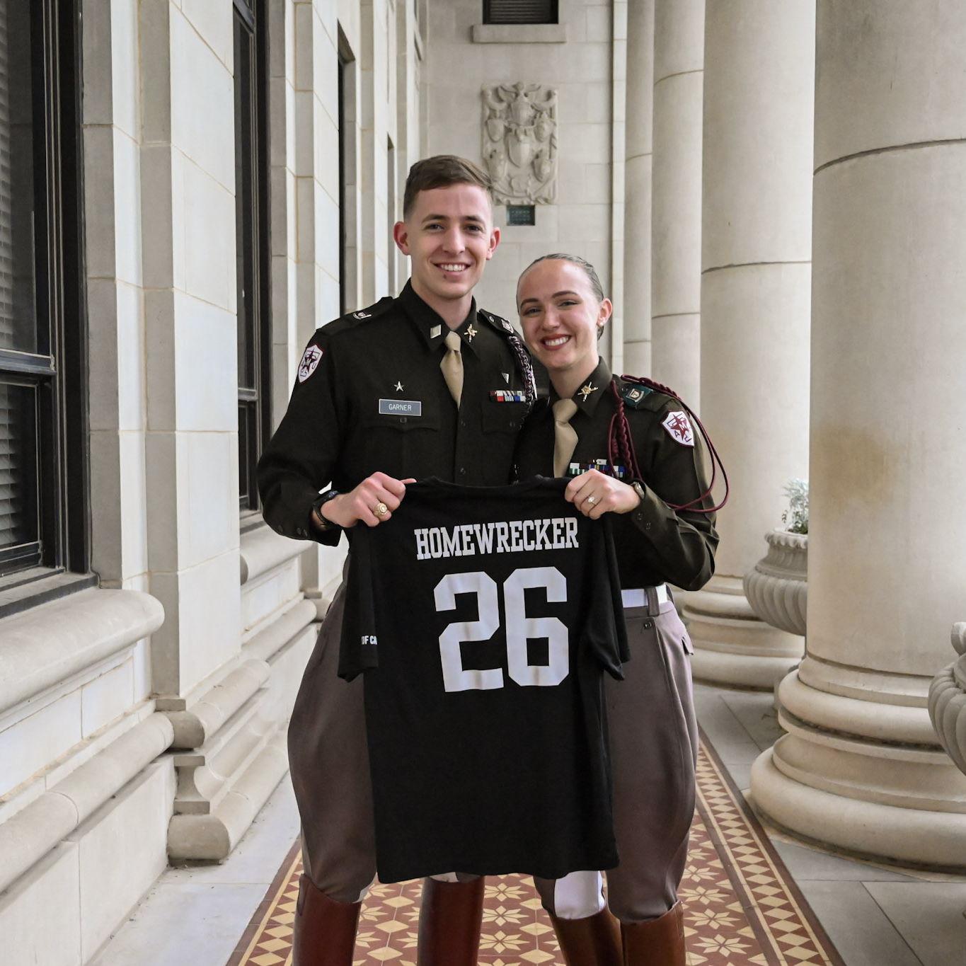 Zoe's pullout name (Corps nickname given to you by your buddies) is "Homewrecker" in honor of Jackson having to leave A-Battery for a year to date her- it paid off!