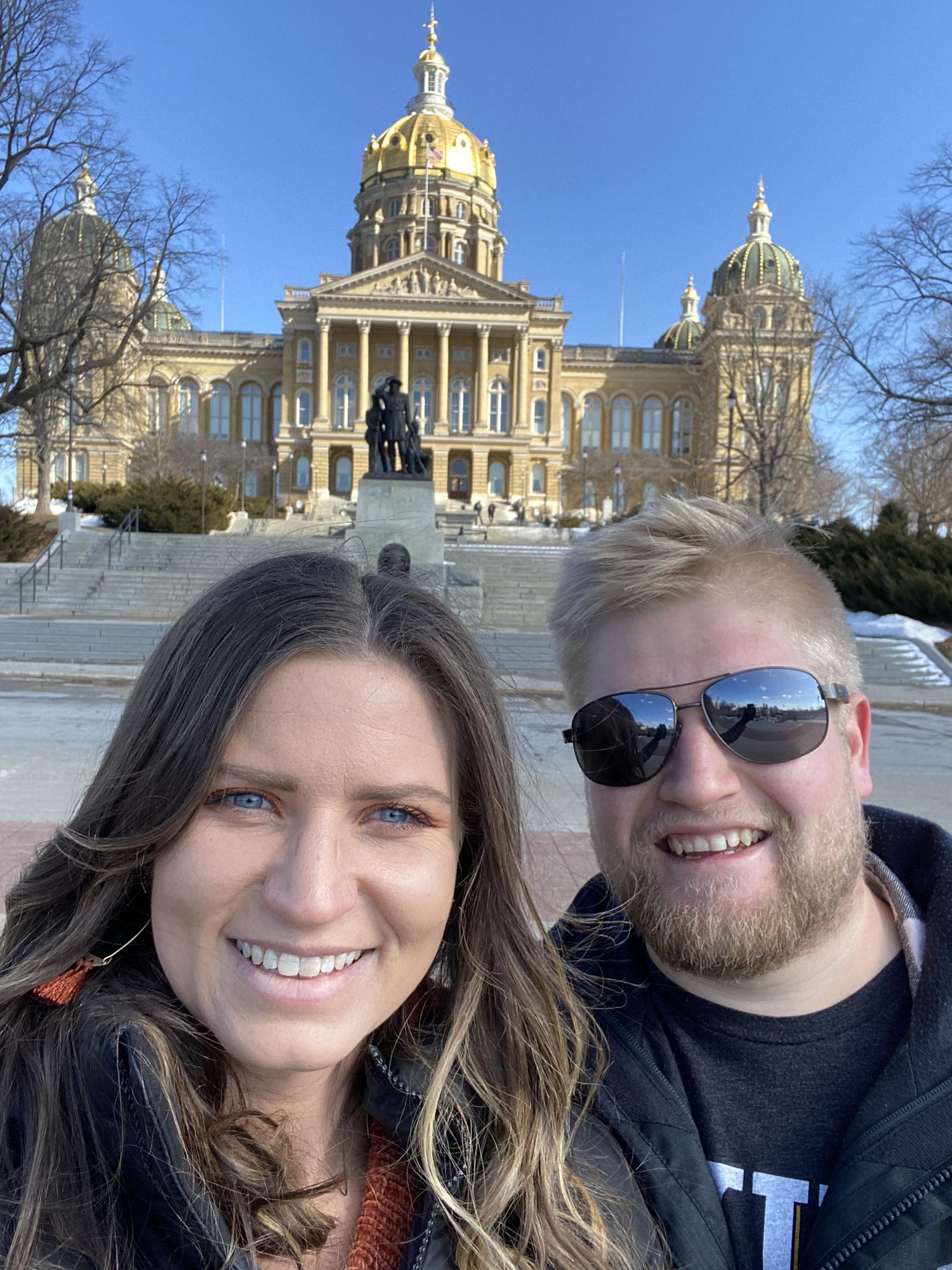 Capitol steps where we were supposed to get married, February 2020