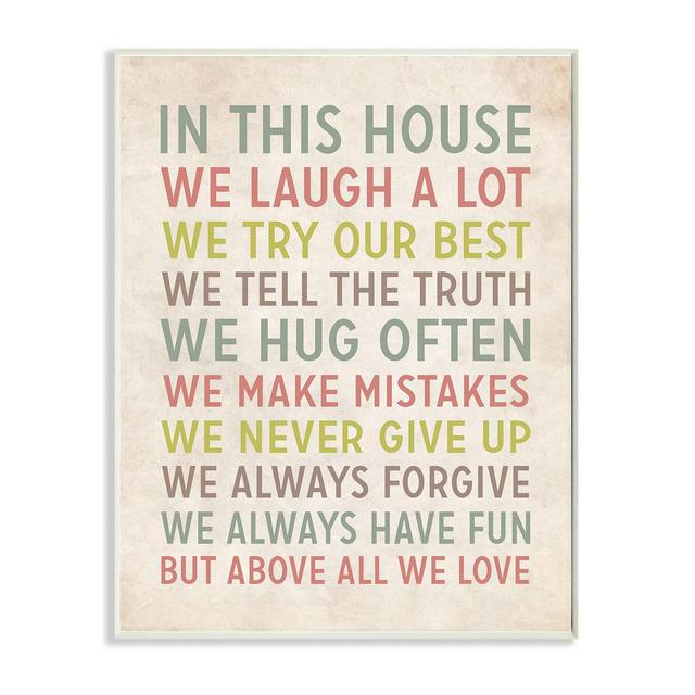 Stupell Industries Home Decor in This House We Inspirational Art Wall Plaque Art, 12.5" x 18.5"
