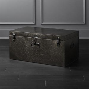 Large Galvanized Metal Trunk