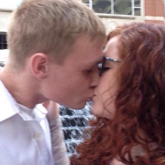 The first of many kisses!