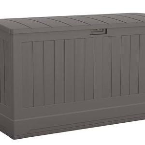 Suncast Outdoor Storage 200-Gallon Stoney Gray Plastic Deck Box