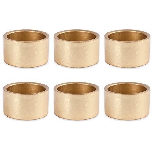 DII Shabby Chic Napkin Rings for Wedding Receptions, Dinners Parties, Family Gatherings, or Everyday Use - Shimmer Gold, Set of 6