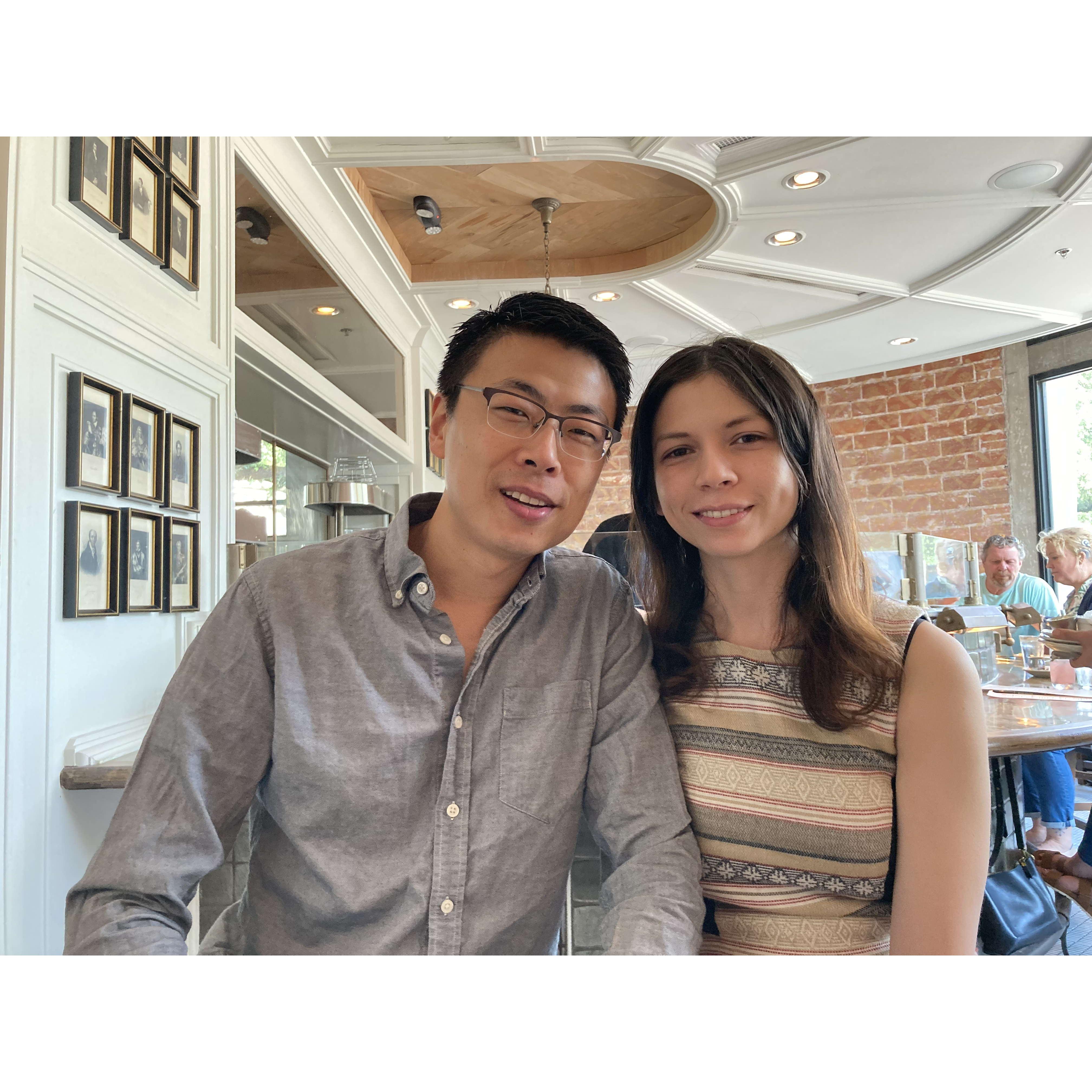 One of our favorite restaurants in Houston, Stata of Grace for oysters and hush puppies :)