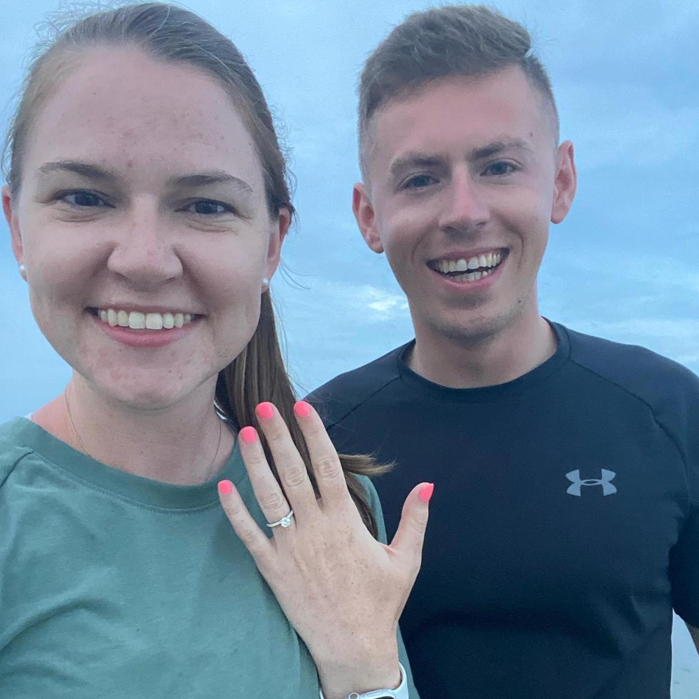 Engaged at Sunset Beach