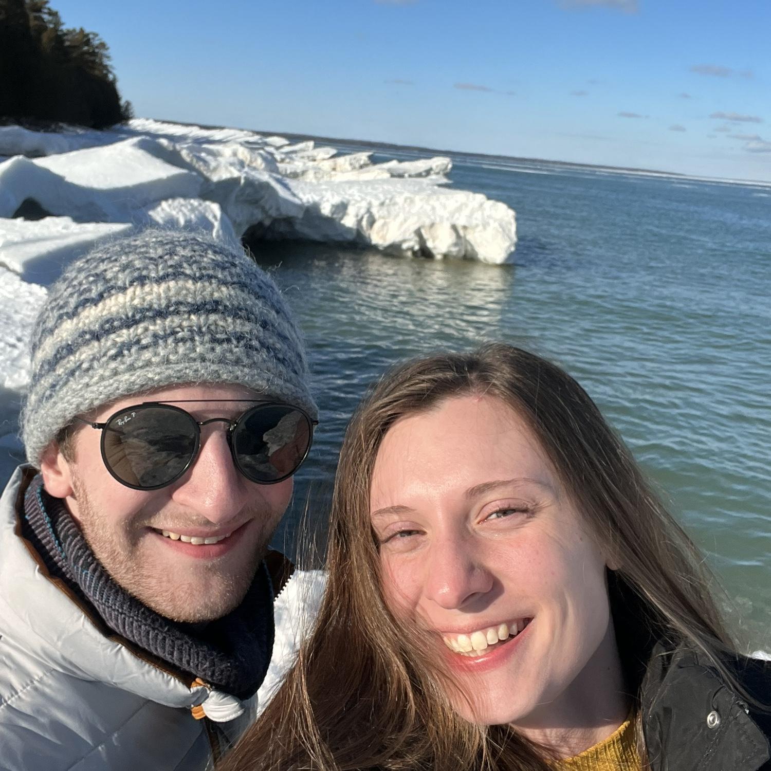 Exploring Cave Point in the winter
