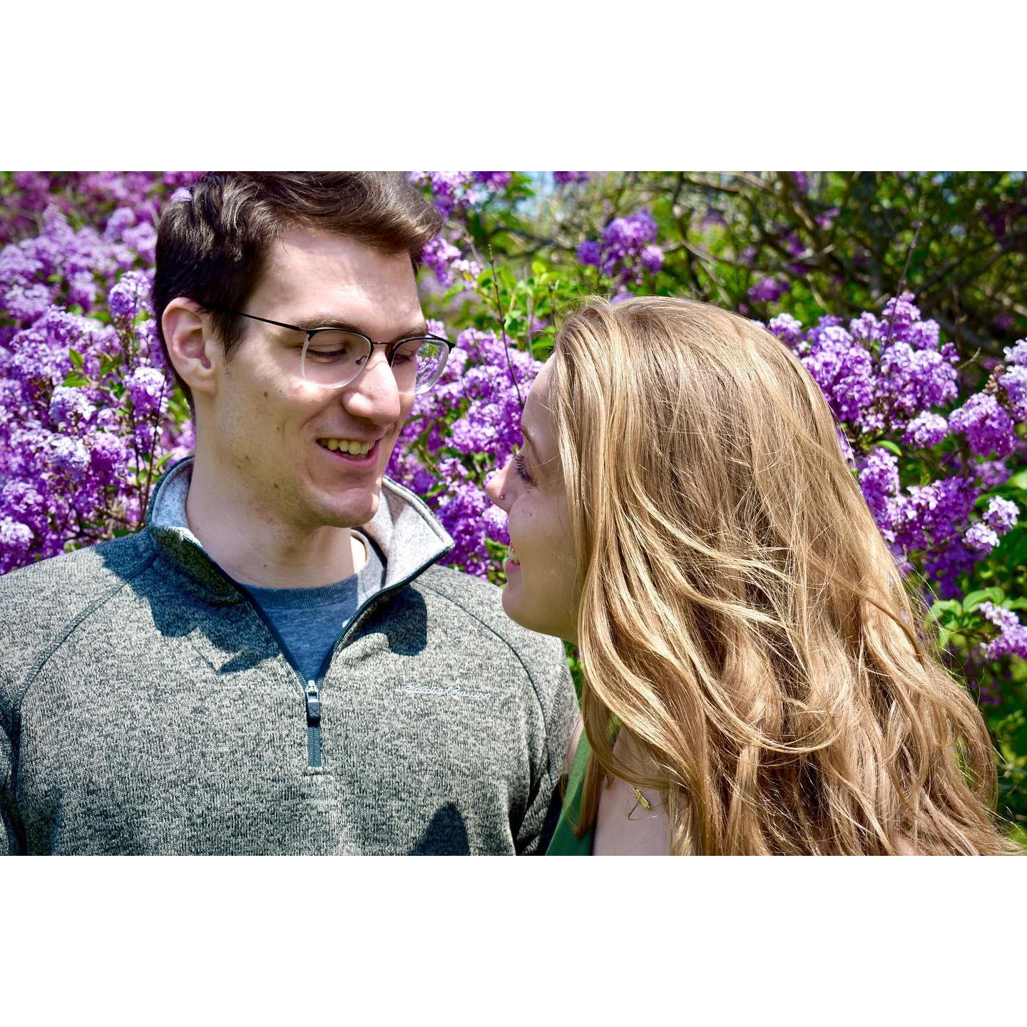 Our first time meeting Kirsten's parents together. At the Rochester Lilac Festival