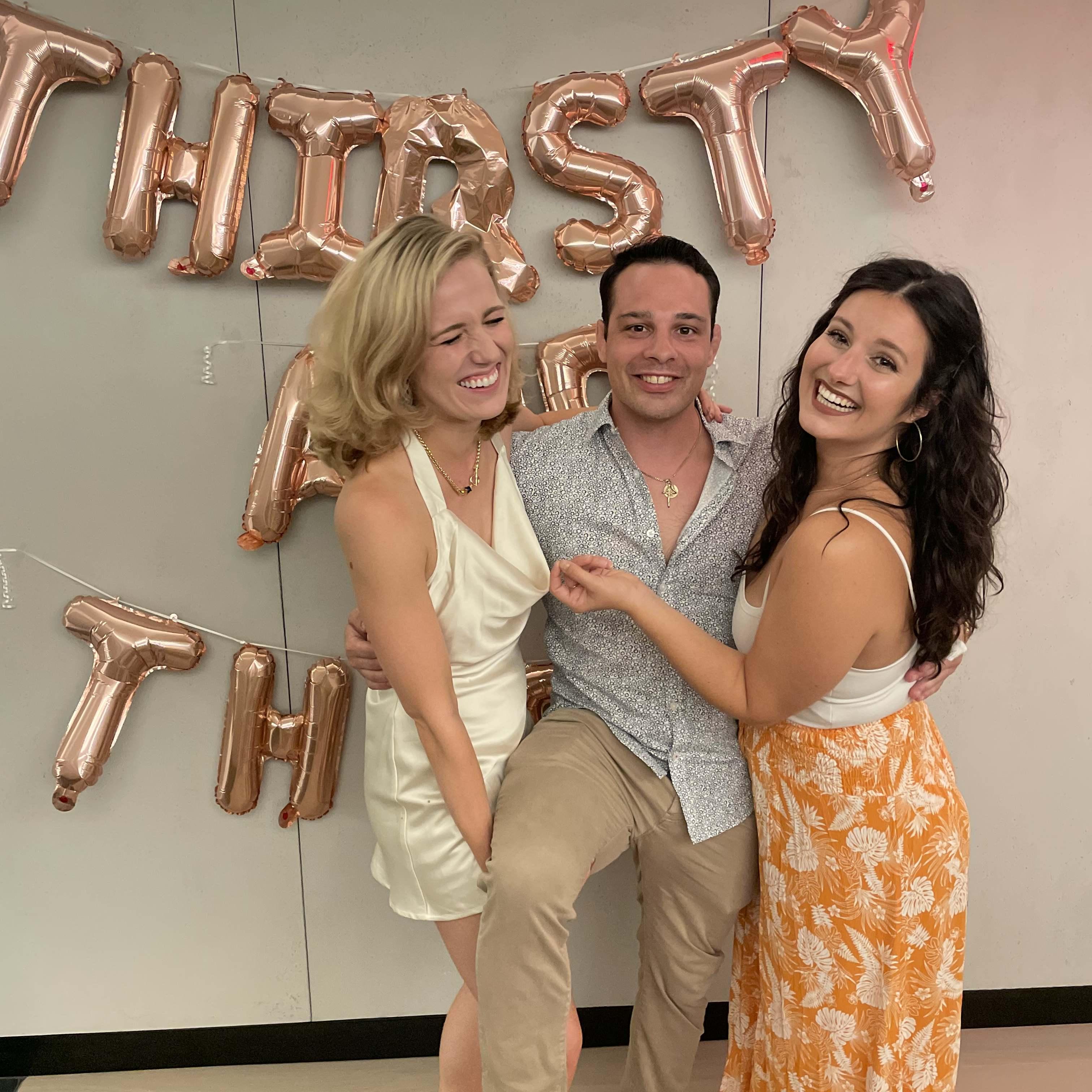 Kat and Joe with one of their besties and Kat's bridesmaid, Alex! Fun Fact: Alex's nickname among their friends is "MILF" and it's not why you would think!