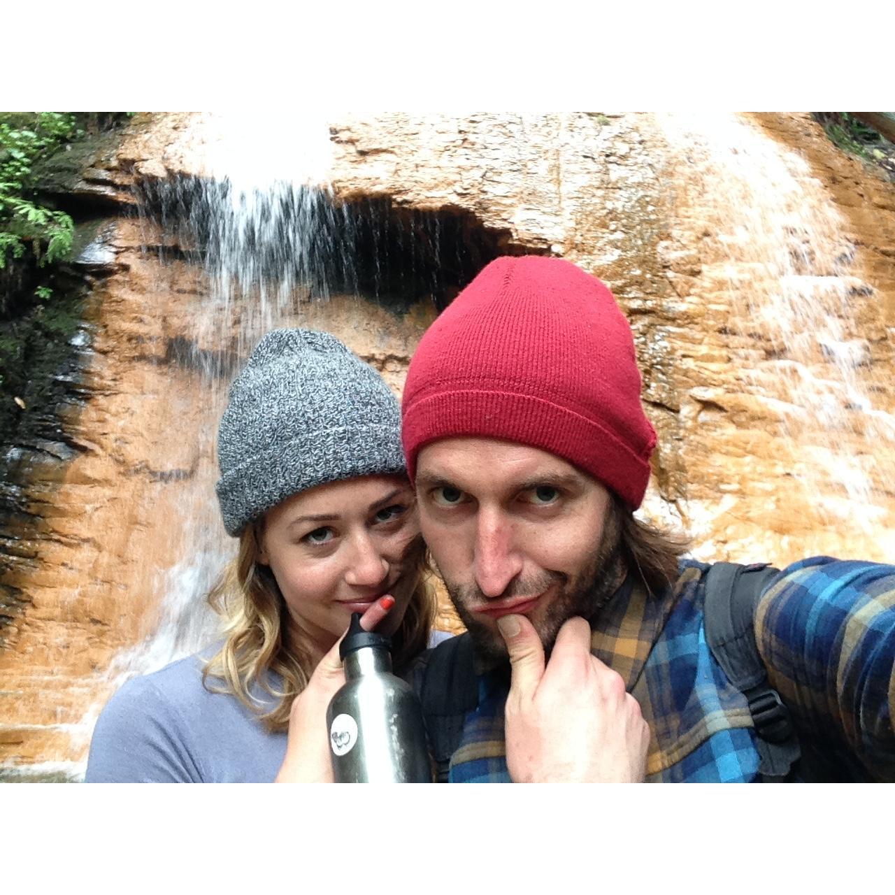 One of our first dates - hiking in Big Basin!