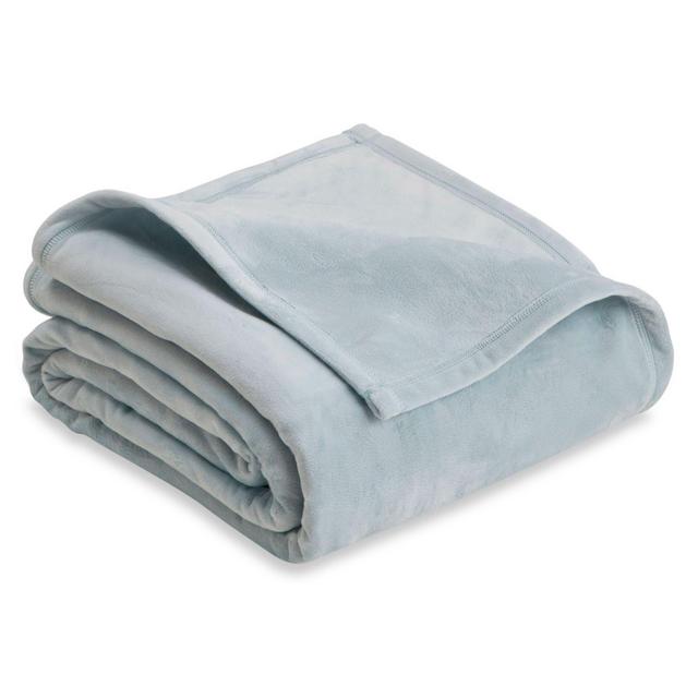 Vellux Plush King Blanket in Grey Mist