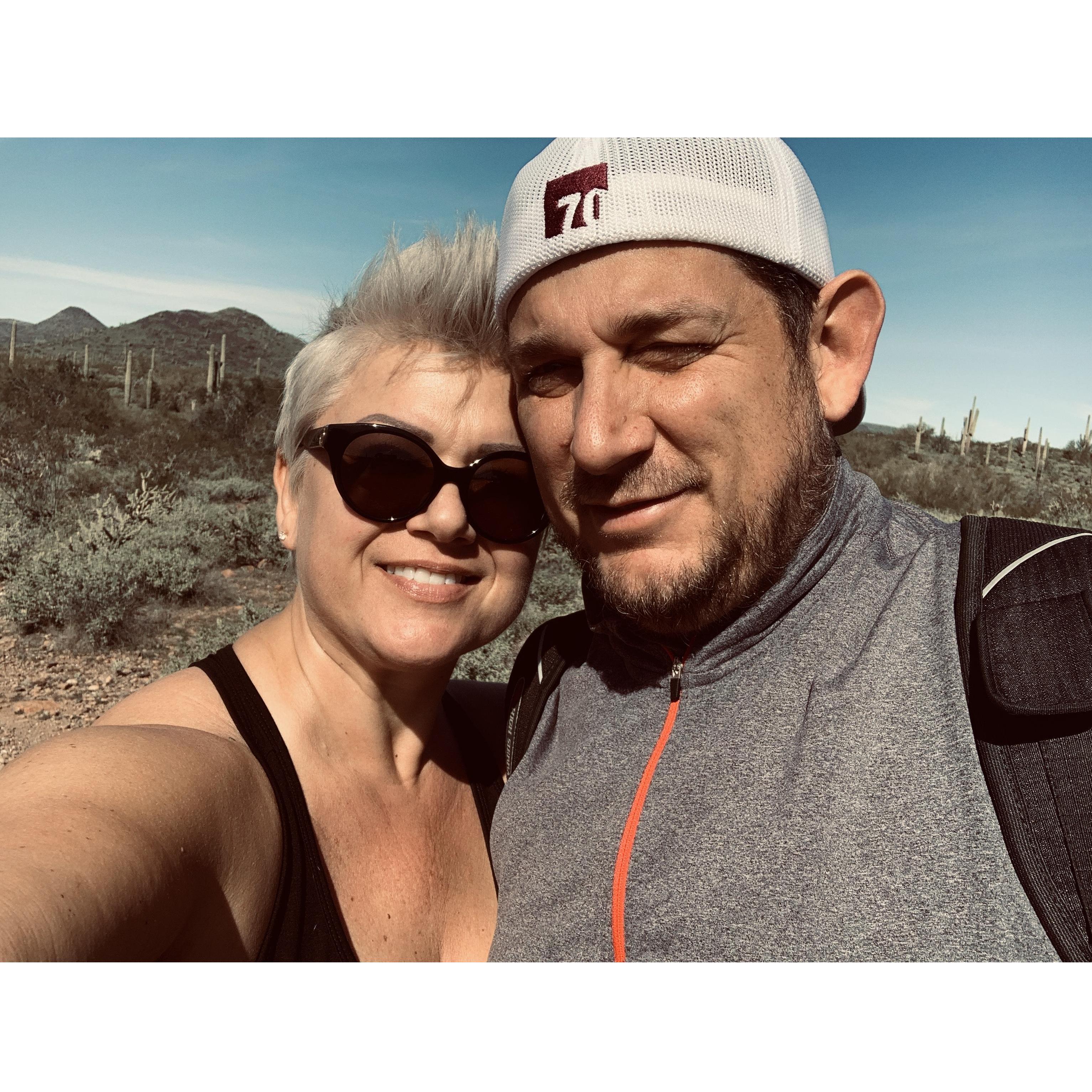 Hiking in our backyard