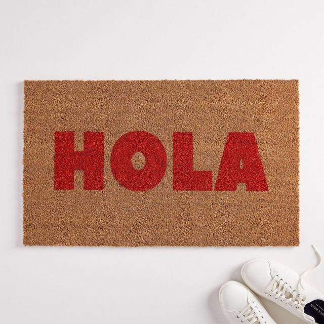 Nickel Designs Hand-Painted Doormat, Hola