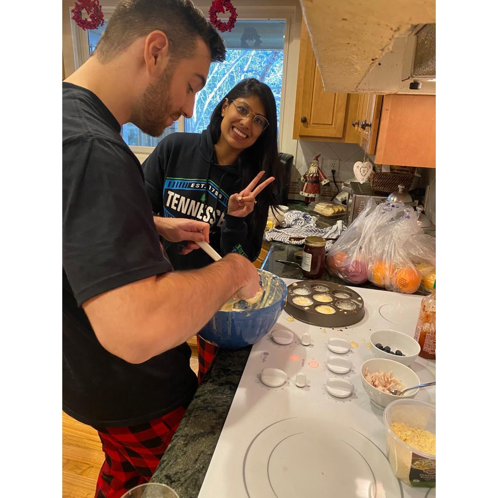 Began family Christmas tradition - Dutch Pancake Balls! (Aebleskivers)