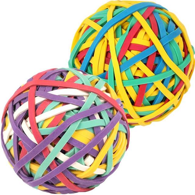 AMUU Rubber Band Ball #33 Rubber Bands 2 Pack Ball About 300pcs Colors Rubber Bands for Office Supplies School Home