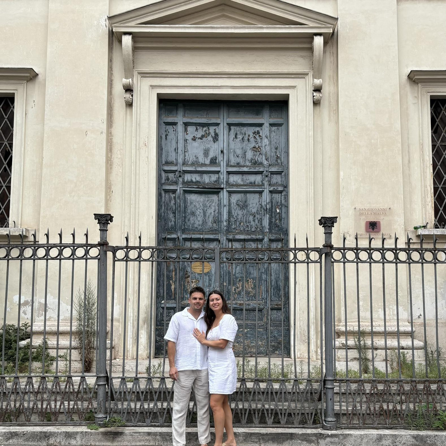 Back in the spot where we got engaged a year later!