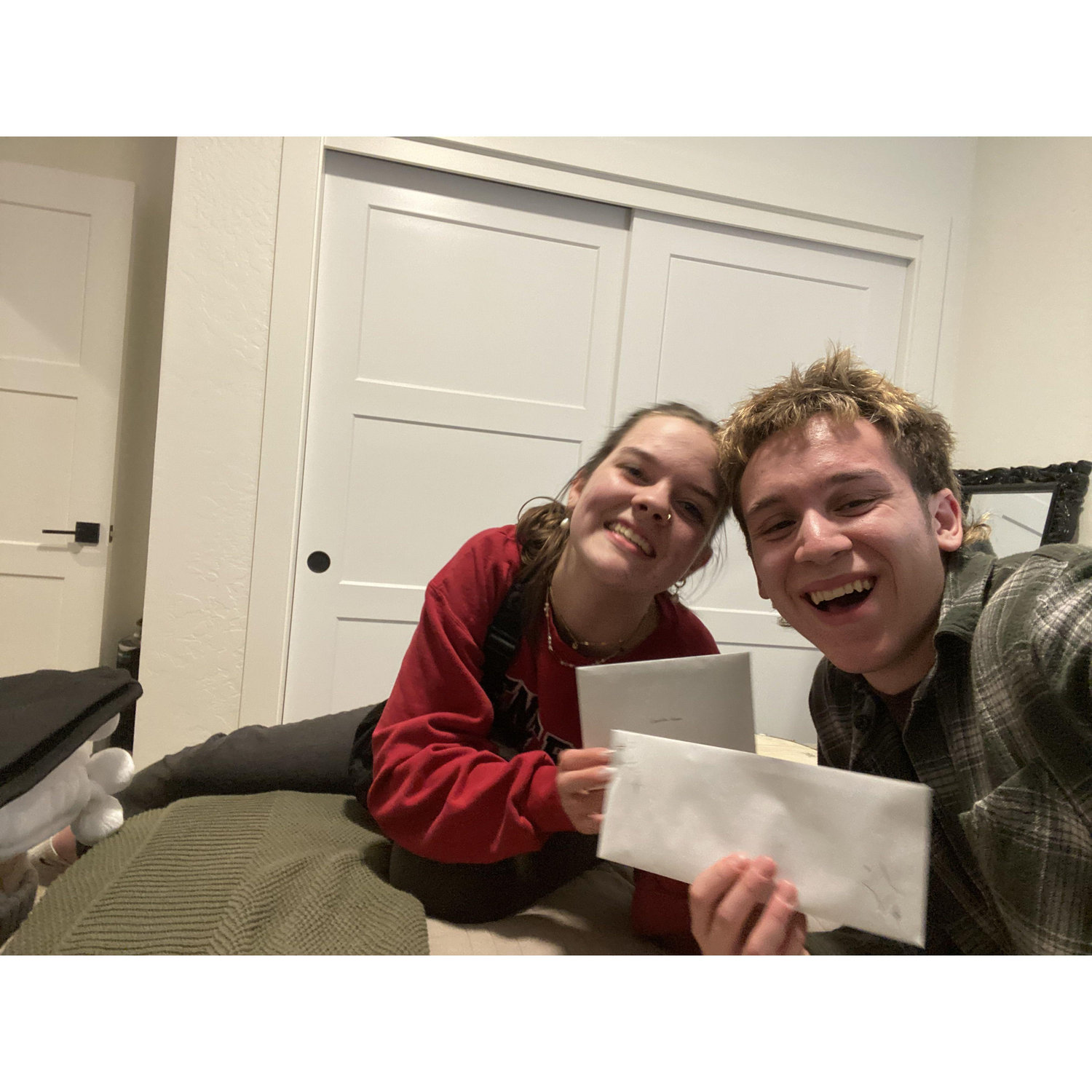 Exchanging gifts for our first christmas