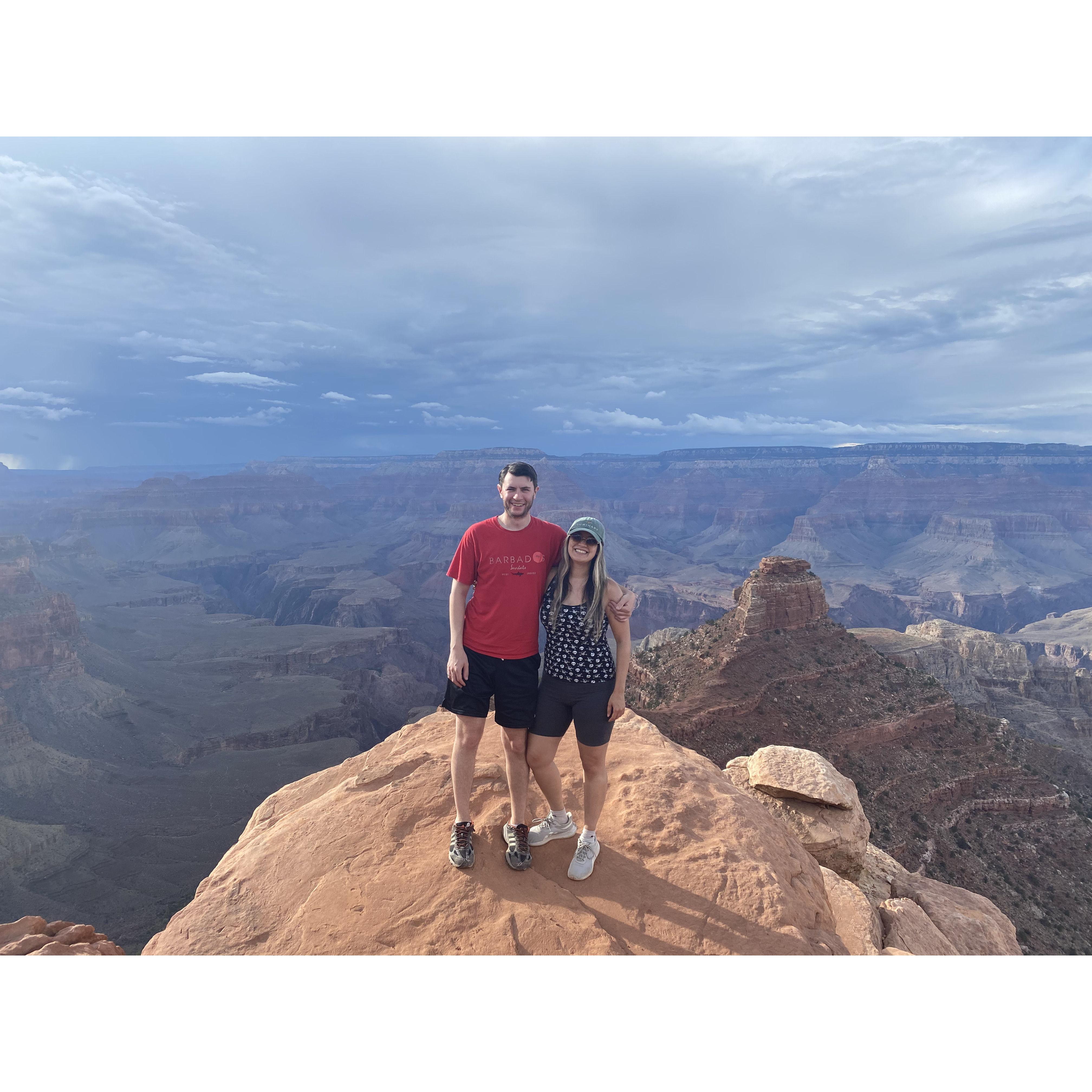 Hiking in the Grand Canyon, August 2022.