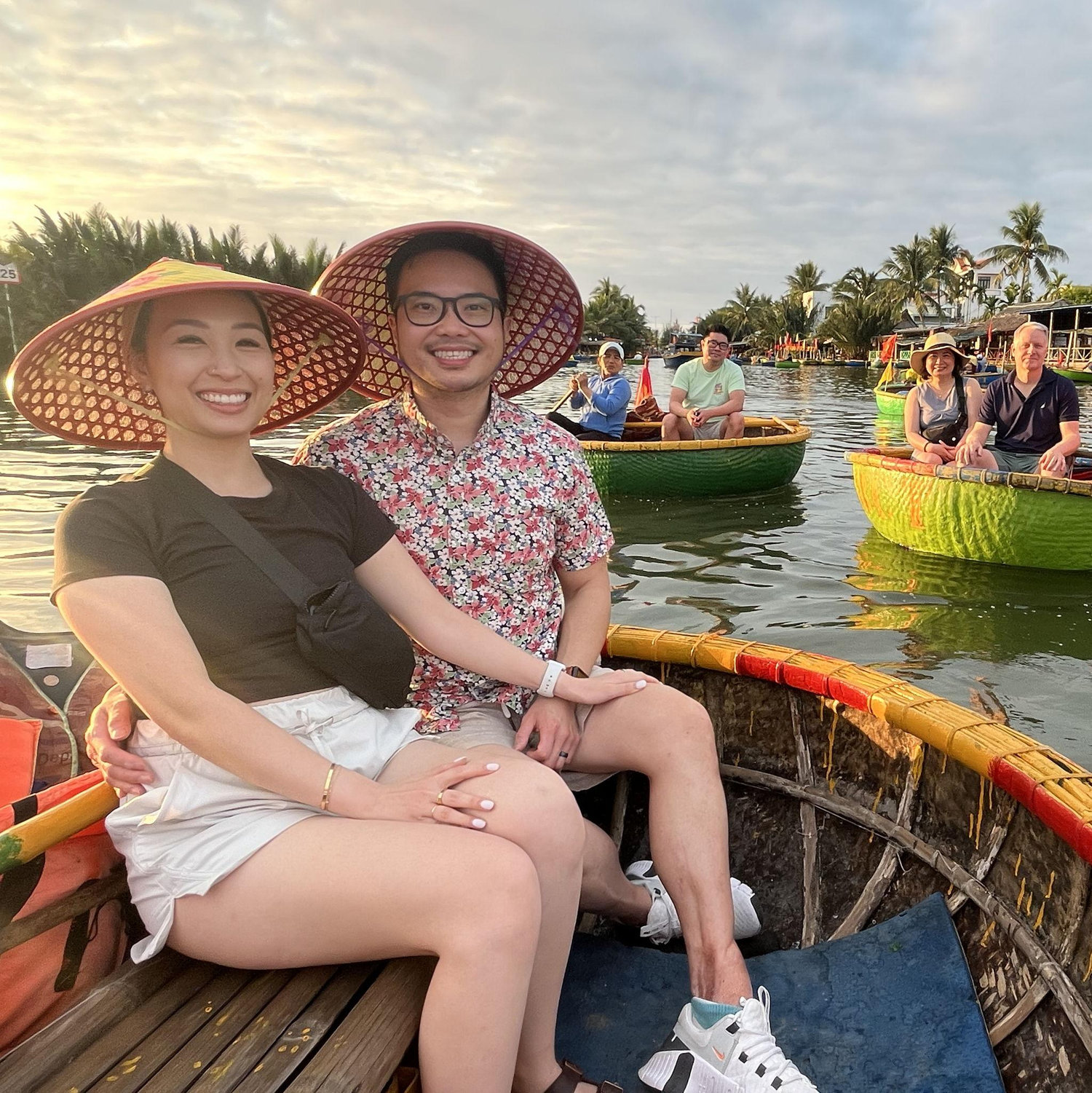 Basket boat rides in Hoi An, Vietnam in March 2024