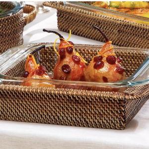 Square Rattan Holder INCLUDES 8 x 8 baking dish