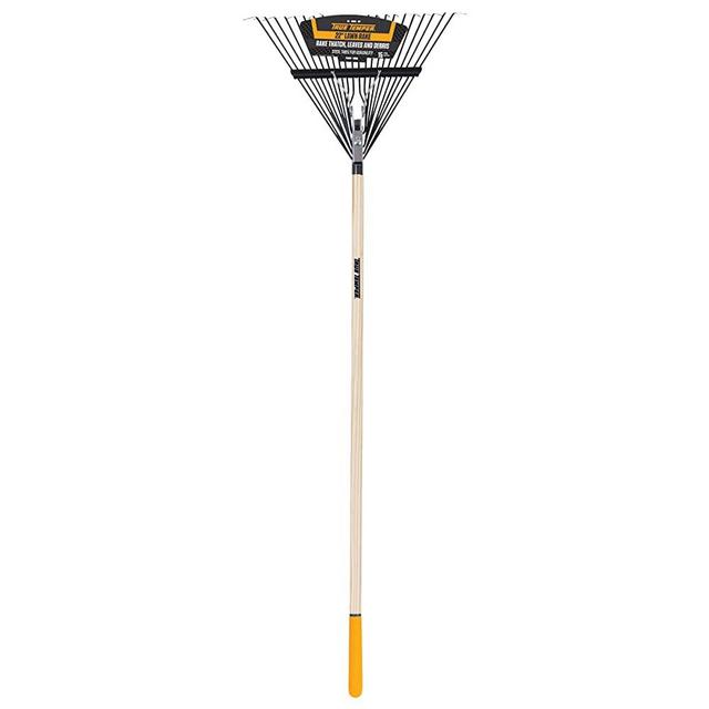 True Temper 2604512 Steel 22-Tine Leaf Rake with Hardwood Handle, 22 Inch