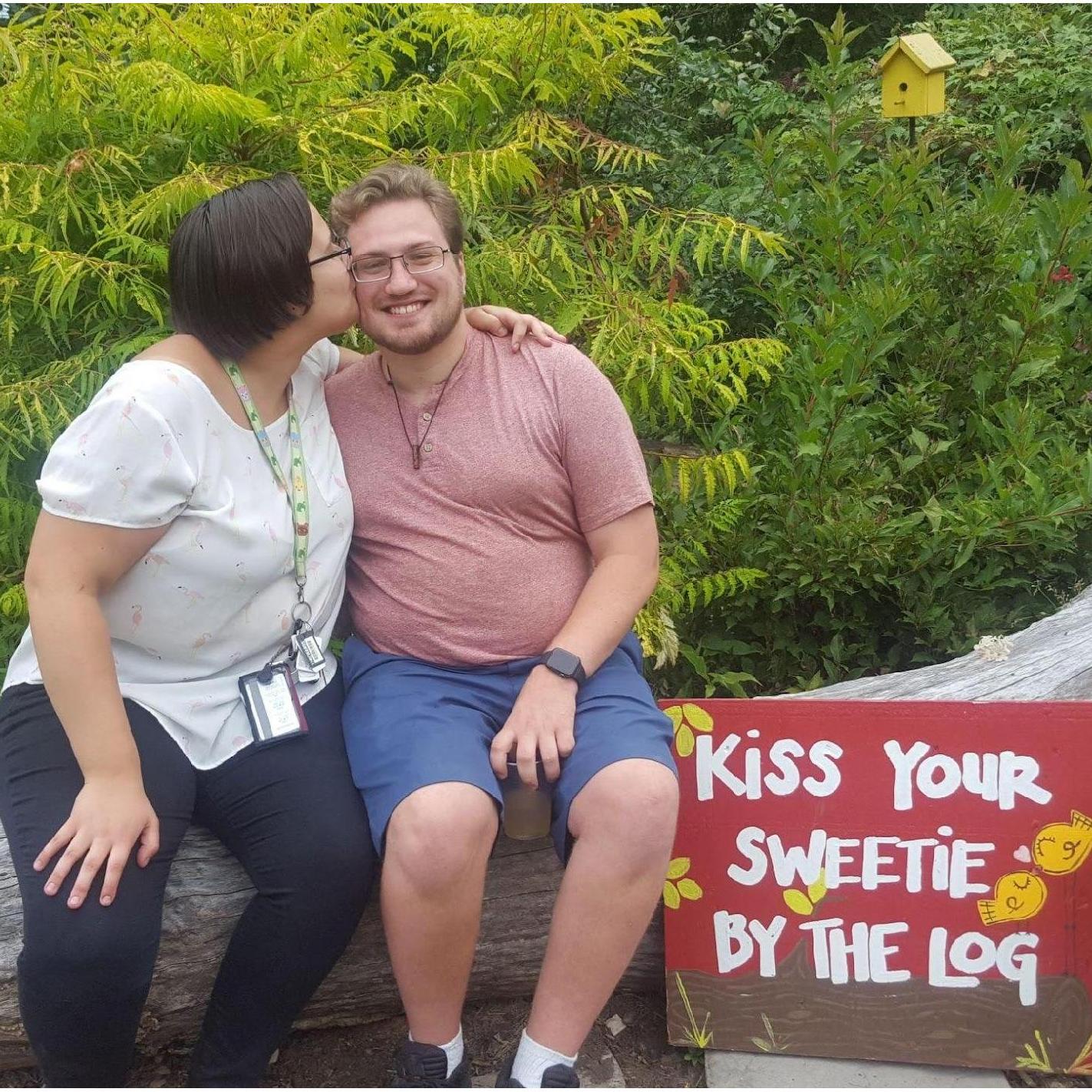 Date at an apple orchard