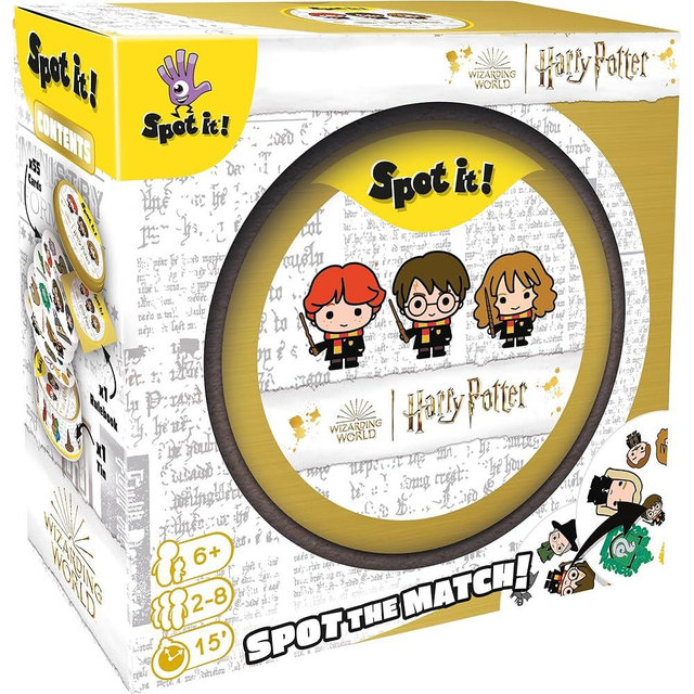 Zygomatic Spot It! Harry Potter (Eco-Blister) - Magical Wizarding World Card Game for Families! Fun Matching Game for Kids and Adults, Ages 6+, 2-8 Players, 15 Minute Playtime, Made