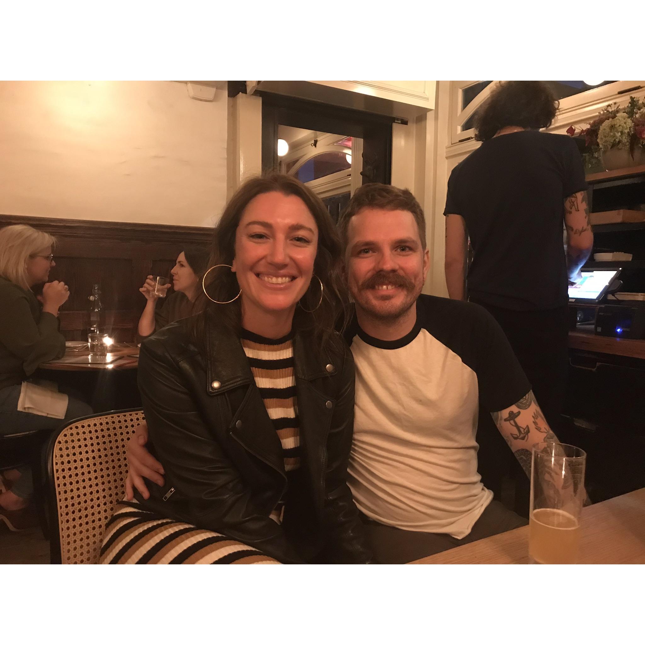 Dinner in NYC at Frankie Spuntino's with Seth's family!