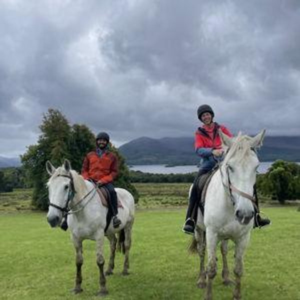 Horseback riding on our honeymoon