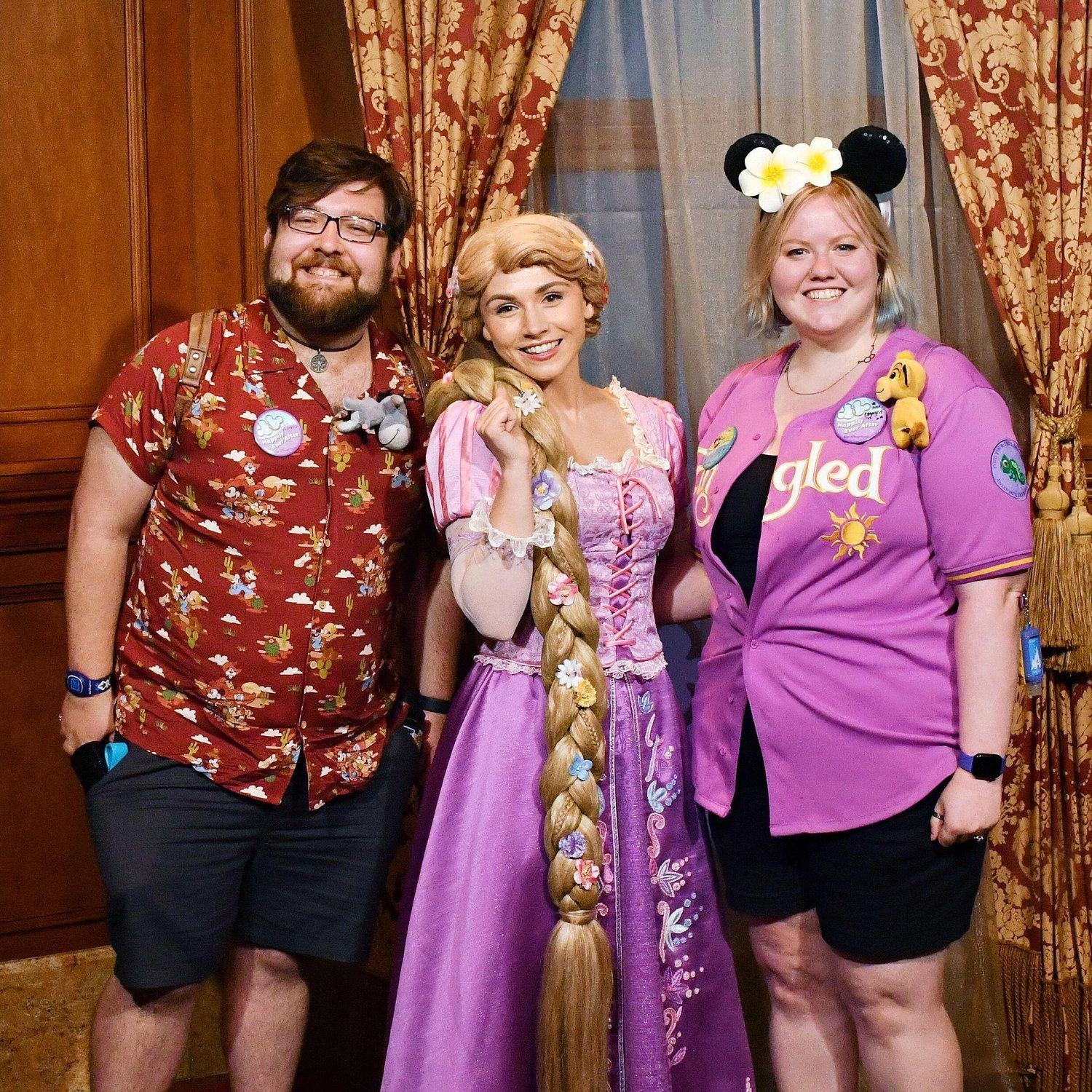 With Rapunzel - Emily's favorite Princess!
