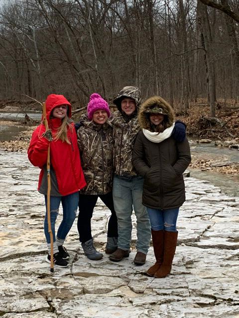 Missouri trip to meet Jarod’s family. Shortly after this picture Emily fell in the river and soaked her boots.