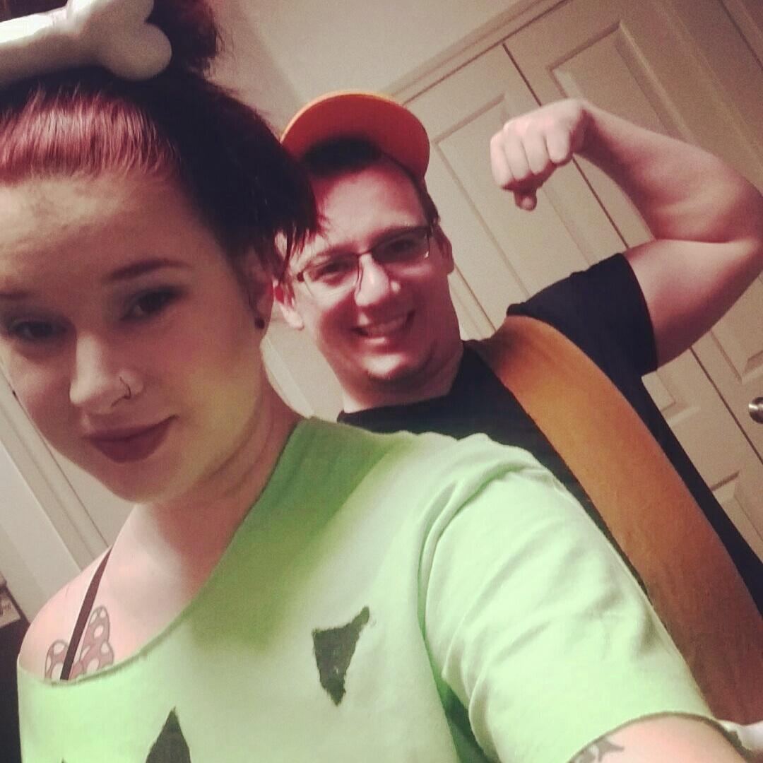 First Halloween. Pebble and BamBam in Texas.
