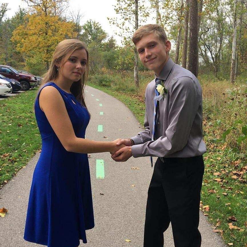 October 7, 2017 | Alex's Senior Homecoming with his classic handshake.