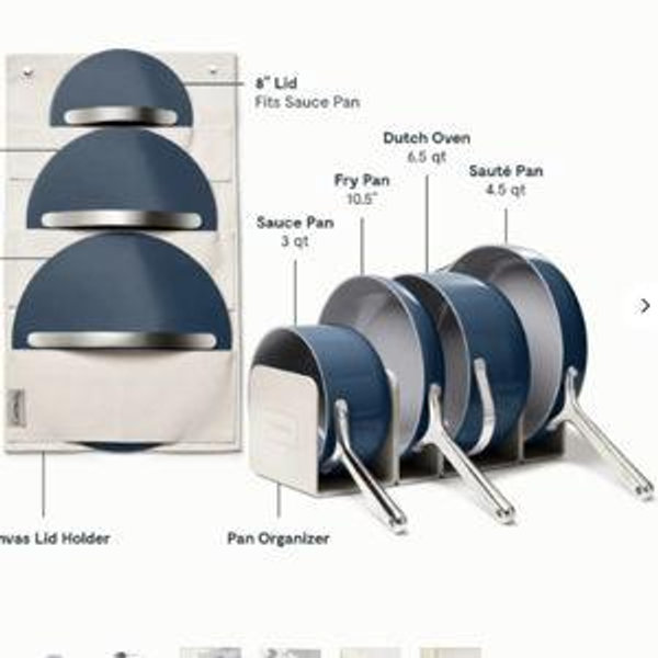 Caraway Nonstick Pots & Pans Set in Navy