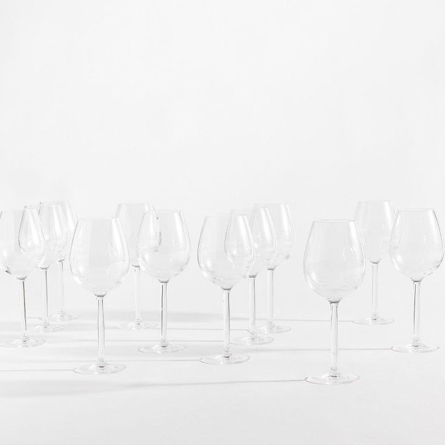 Caterer's Box Outdoor Wine Stem Glasses, Set of 12 - Clear