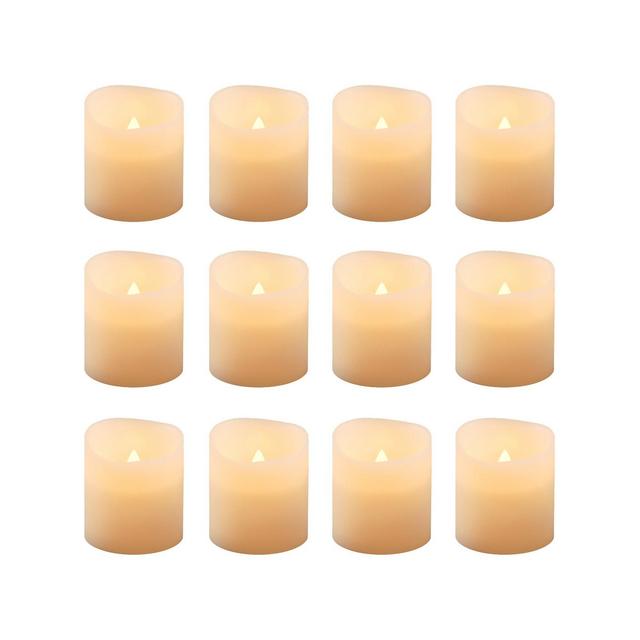 12ct Amber Battery Operated LED Votive Candles