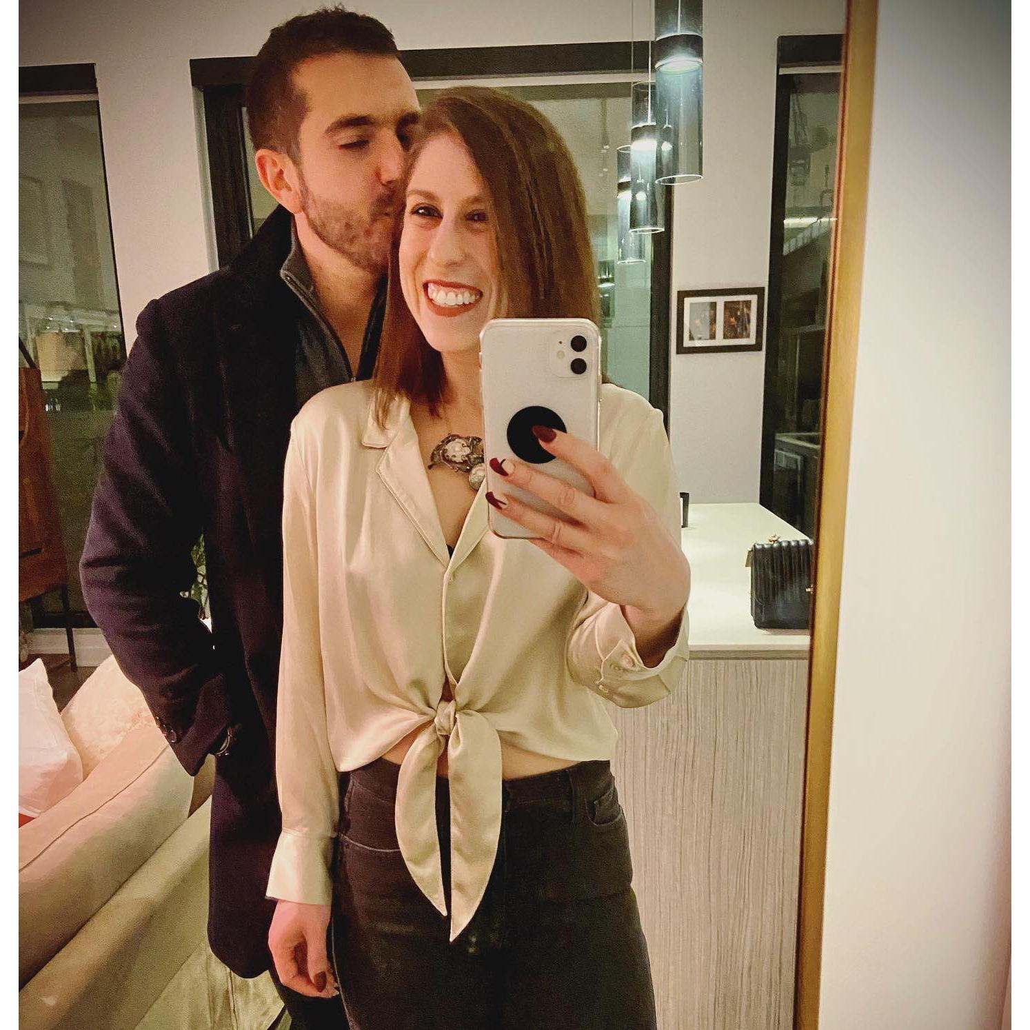 Brett spoiling Sonya with some fancy dinner somewhere