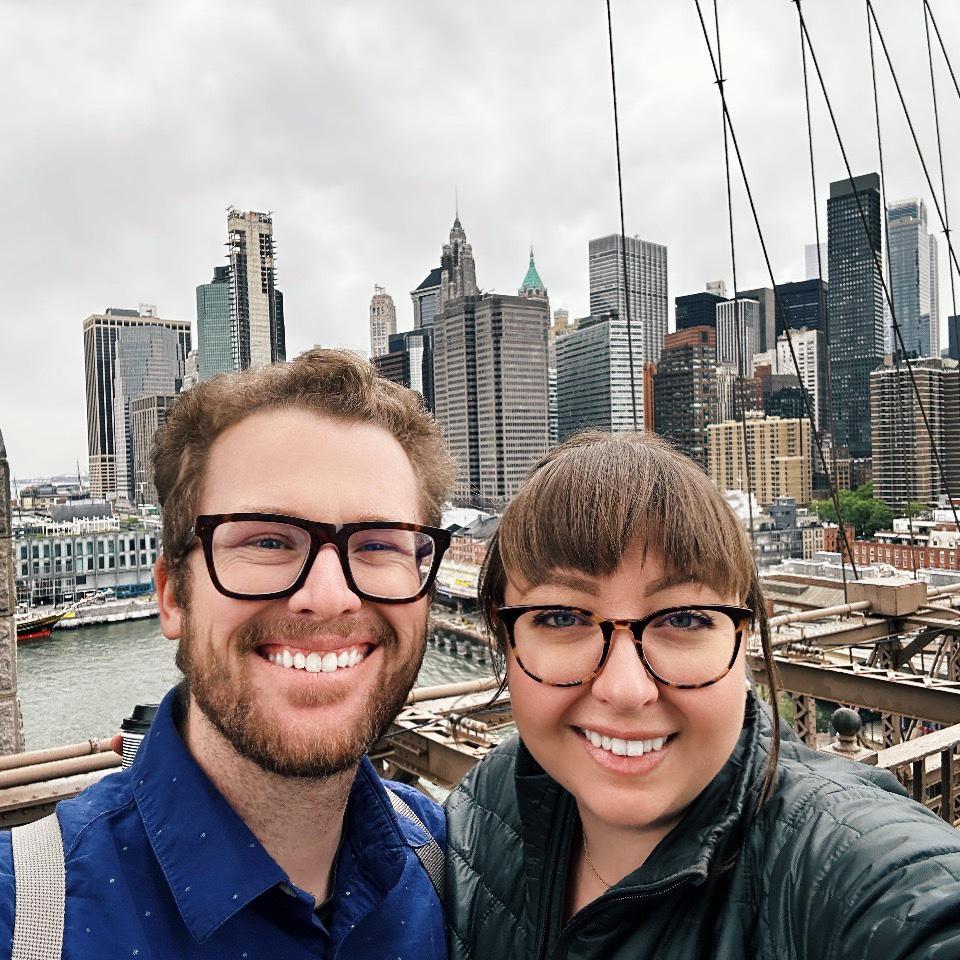 Walking across the Brooklyn Bridge
