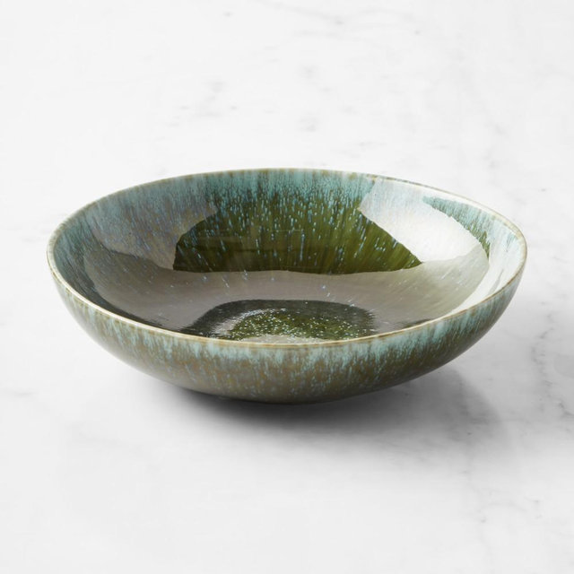 Cyprus Reactive Glaze Pasta Bowls, Set of 8, Green